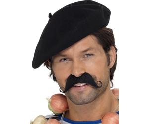 Black French Resistance Style Beret Hat