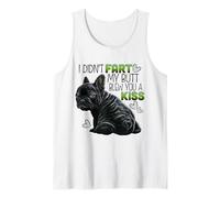 Black Frenchie Puppy Kiss Fart - Funny French Bulldog Tank Top