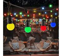 Black Friday 13m Led Outdoor Festoon String Lights Mains Multi Colour 20 Bulb Wedding Garden