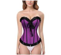 Black & Friday 2024 White Corset Tutu Dress with Waist Cincher - Burlesque Underbust Corset Tops for Women - Lightning Deals & Same Day Delivery