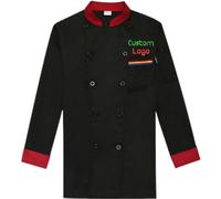 Black Friday Deals Personalized Chef Jacket Custom Name Chef Coat DIY Short & Logo Sleeve Chef Jacket Classic Chef Shirt for Men Women