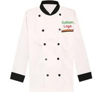 Black Friday Deals Personalized Chef Jacket Custom Name Chef Coat DIY Short & Logo Sleeve Chef Jacket Classic Chef Shirt for Men Women