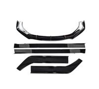 Black Front Shovel Side Skirts Rear Bumper Corner Spoiler Compatible for Audi A8 2011-2022 Modified ABS Car Accessories(Gloss black)