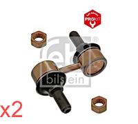 Black Front Steel Stabiliser Rod Strut FEBI x2 pcs Fits HYUNDAI H-1 54830-4A802