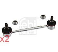 Black Front Steel Stabiliser Rod Strut FEBI x2 pcs Fits TOYOTA 48820-20060
