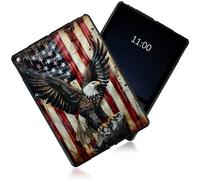 Black Frosted Case for iPad 9th Generation/iPad 8th Generation 2020/ iPad 7th Generation 2019, Soft TPU Slim Shockproof Anti-Slip Rubber Matte Bumper for iPad 10.2 Case, USA Flag Eagle