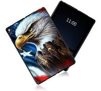 Black Frosted Case for iPad 9th Generation/iPad 8th Generation 2020/ iPad 7th Generation 2019, Soft TPU Slim Shockproof Anti-Slip Rubber Matte Bumper for iPad 10.2 Case, USA Flag Eagle