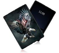 Black Frosted Case for Samsung Galaxy Tab S6 Lite 10.4 Inch 2024/2022/2020, Soft TPU Slim Shockproof Tab S6 Lite Case, Anti-Slip Rubber Matte Bumper for Samsung S6 Lite Case, Eagle Wings Flag