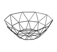 Black Fruit Bowl, Metal Wire Fruit Basket for, Vegetable, Snacks Storage, Modern Hollow Design Holder Stand, Decorative Basket for Kitchen Counter, Home Decor, Table Centerpiece