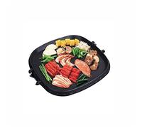 Black Frying Pan-Pan Cooks Pizzas Evenly, Provides Crispy Grill Pans, Aluminum Portable Outdoor Non-Stick Pan Warm as Ever