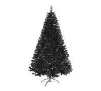 black full artificial christmas tree, 7ft, 49'' width, 1000 tips, seasonal holiday decoration pvc hinged xmas tree unlit wit commemoration day