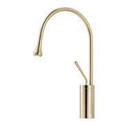 Black Full Copper Sink Tap Faucet with Hot and Cold Water, Above Basin Bathroom Cabinet, White Water Drop Design, Black Short Style