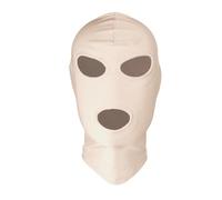 Black Full Cover Hood Mask Elastic Breathable Open Eyes and Mouth Head Cover Mask Unisex for Adult Couple Games Role Play Halloween Costume Outdoor Sun Protection Balaclava (Beige-Open Eyes Mouth)