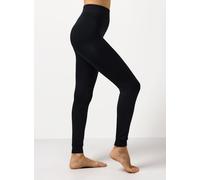 Black Fur Lined Thermal Leggings L
