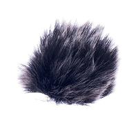 Black Fur Microphone Windscreen for Lapel Lavalier Mic 1.5mm