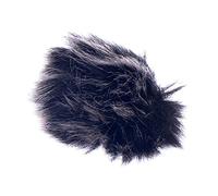 Black Fur Microphone Windscreen for Lapel Lavalier Mic 1.5mm | Reduces wind noise outdoors,fits most lavalier mics,elastic opening,acoustically Clear synthetic fur,diameter
