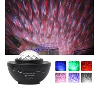 (black) Galaxy Light Projector Star and Waves Projector USB Powered LED Starlights Music Sky Light Starry Night Light Planetarium Nebula Projector