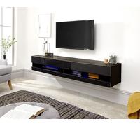 Gfw Galicia 150Cm Wall Tv Unit With Led Black