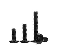 Black Galvanized 304 Stainless Steel M2 M2.5 M3 M4 M5 M6 M8 CM Flat Hex Hexagon Socket Furniture Screw Connector Joint Bolt(25mm)