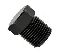 Black Galvanized Hex Head Pipe Stoppers, 2-Pack, NPT/PT/ZG/RC Thread, Oil & Fuel Line Sealing Bungs, Rust-Resistant, Industrial Pipeline Use(RC1/8)