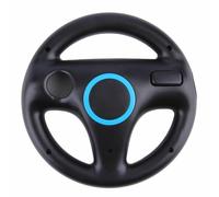 (Black) Game Racing Steering Wheel Compatible with Nintendo Wii + Wii U Mario Kart Remote Controller