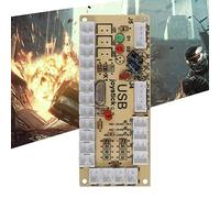 Black Game USB Encoder Precision Core Board for Host PC, Abrasion Resistant and Fashionable, Ideal for Game Enthusiasts, Clean and Tidy Fireproof Board (CY-822A)