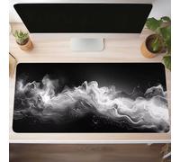 Black Gaming Mouse Mat Abstract Large Mouse Pad 1600x800x3 mm XXL Mousepad Desk Mat Improved Precision and Speed Rubber Base for Stable Grip on Smooth Surfaces Table Pad PjY6889 K-6