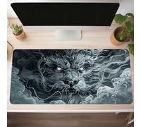 Black Gaming Mouse Mat Dragon Large Mouse Pad 1000x400x3mm XXL Mousepad Desk Mat Improved Precision and Speed Rubber Base for Stable Grip on Smooth Surfaces Table Pad PjY11521 L-H