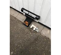 Black Garage Door Defender Lock. Heavy Duty Security. Padlock and Fixings Up and Over Doors (1)