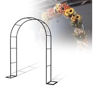 Black Garden Arch for Roses - Outdoor Wedding Decoration, 200x230cm (78.7x90.5in) - Elegant Arbor for Garden Parties, Floral Displays, and Events