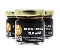 Black Garlic & Red Wine Cooking Sauce (3 Jars x 28g) | Rich Balsamic-Style Black Garlic Concentrate | Just Add Cream or Crème Fraîche | Spices, Seasoning | Marinade, Rub or Stir-Fry, Gluten-Free