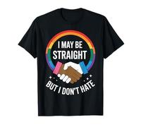 Black Gay Pride Brown Ally I May be Straight Don't Hate T-Shirt