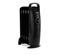 5 Fin Oil Filled Radiator 450W with Adjustable Thermostat Geepas Black One Size