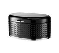 (Black) GEEPAS Bread Bin 9L | Carbon Steel Container with Flip-Open Lid & Easy-to-Lift Lid Handle | Easy Clean Design Preserves Loaves Fresh Longer