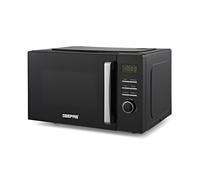 GEEPAS Digital Microwave Oven, 23L | 5 Power Levels, Reheating & Defrost Function | Digital Display 60 Minute Timer 8 Pre-set Modes | Easy Clean Oven for Standard Size of Dinner Plate 800W Black