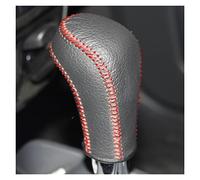 Black Genuine Leather Soft Hand-Stitched Car Gear Shift Knob Covers fits for Suzuki Jimny Swift Grand Vitara Automatic (Color Name : Black Thread)(Red Thread)