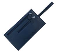 Black Genuine Soft Leather Security Wallet Pouch with Belt Loop EMV110 (Black)