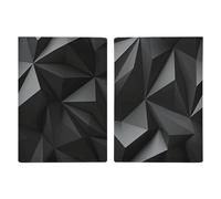 Black Geometric Passport Holder, ID Card Protector Case Passport Holder with Slot Passports Travel Wallet Document Cover for Women And Men