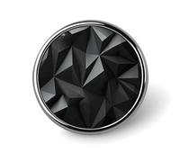 Black Geometric Round Badge Cute Brooch Hats Jackets Decor Personalized Lapel Pin Clothing Jewelry Accessories for Wedding Party Gift