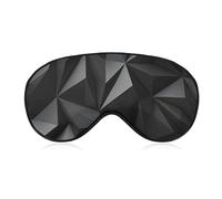 Black Geometric Sleep Mask for Women Men Side Sleeper Eye Cover with Adjustable Strap Soft Breathable Blackout Mask Slip-Free Deep Sleeping Travel Essentials