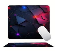 Black Geometry Mouse Mat 20 x 15 cm Ultra Thin, with Stitched Edges Office Mouse Pad, Non-Slip Rubber Base, Waterproof & Washable, Home Desk Accessories,Aesthetic with Design Mousepad 200x150mm s0z-53