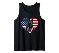 Black German Shepherd American Flag Patriotic July 4th Dog Tank Top