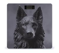 Black German Shepherd Bathroom Scale for Body UV Printing Design Scale High Precision Bathroom Scale, Upgraded Slim Large Clear Numbers, Upgraded Stylish for Home Bedroom Bathroom