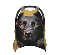 Black German Shepherd Dog Baby Car Seat Canopy Cover, Multi Use Breathable Nursing Breastfeeding Covers for Mom Soft Stroller Sun Shade Newborn Shower Gift