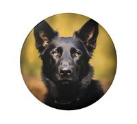 Black German Shepherd Dog Button Pins 5 Pcs, 2.4 Inch Round Button Badges Metal Personalized Picture Photo Pin Buttons Kit For Craft Supplies Christmas Diy Party Projects