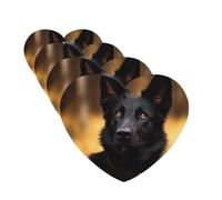 Black german shepherd dog Car Air Fresheners Cards Set of 4 Pieces Personalized Car Fresheners Gifts for Men Women Auto Aromatherapy Tablets Hanging Scented Cards for Wardrobe Bathroom