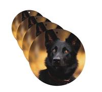 Black german shepherd dog Car Air Fresheners Cards Set of 4 Pieces Personalized Car Fresheners Gifts for Men Women Auto Aromatherapy Tablets Hanging Scented Cards for Wardrobe Bathroom