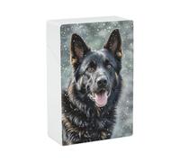 Black German Shepherd Dog Cigarette Case Portable Novelty Cigarette Packing Box Crush Proof Waterproof Cigarette Box Novelty Gifts for Friend