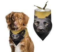 Black German Shepherd Dog Dog Bandana Cozy Soft Triangle Dog Scarf Washable Adjustable Pet Bib Cute Lightweight Breathable Pet Scarf for Small Medium Large Cat Dog Scarves