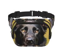 Black German Shepherd Dog Fanny Pack For Women Waterproof Adjustable Belt Bags Waist Pack Fashion Casual Crossbody Bags Bum Bag For Running Workout Hiking Traveling, Black, One Size